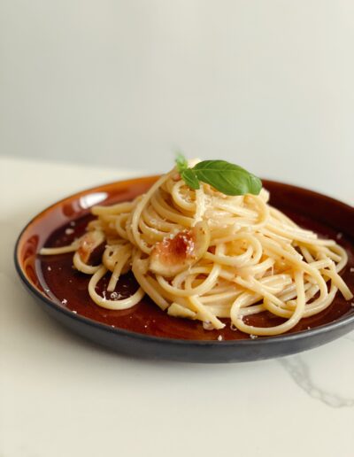 Spaghetti aux figues et pecorino
